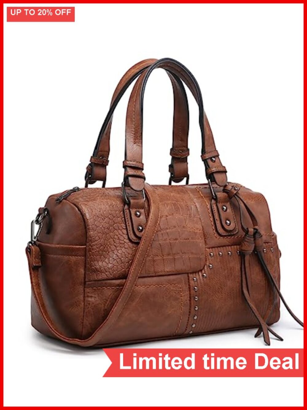 Vegan Leather Hobo Bag Satchel Tote Crossbody Handbag with Tassels